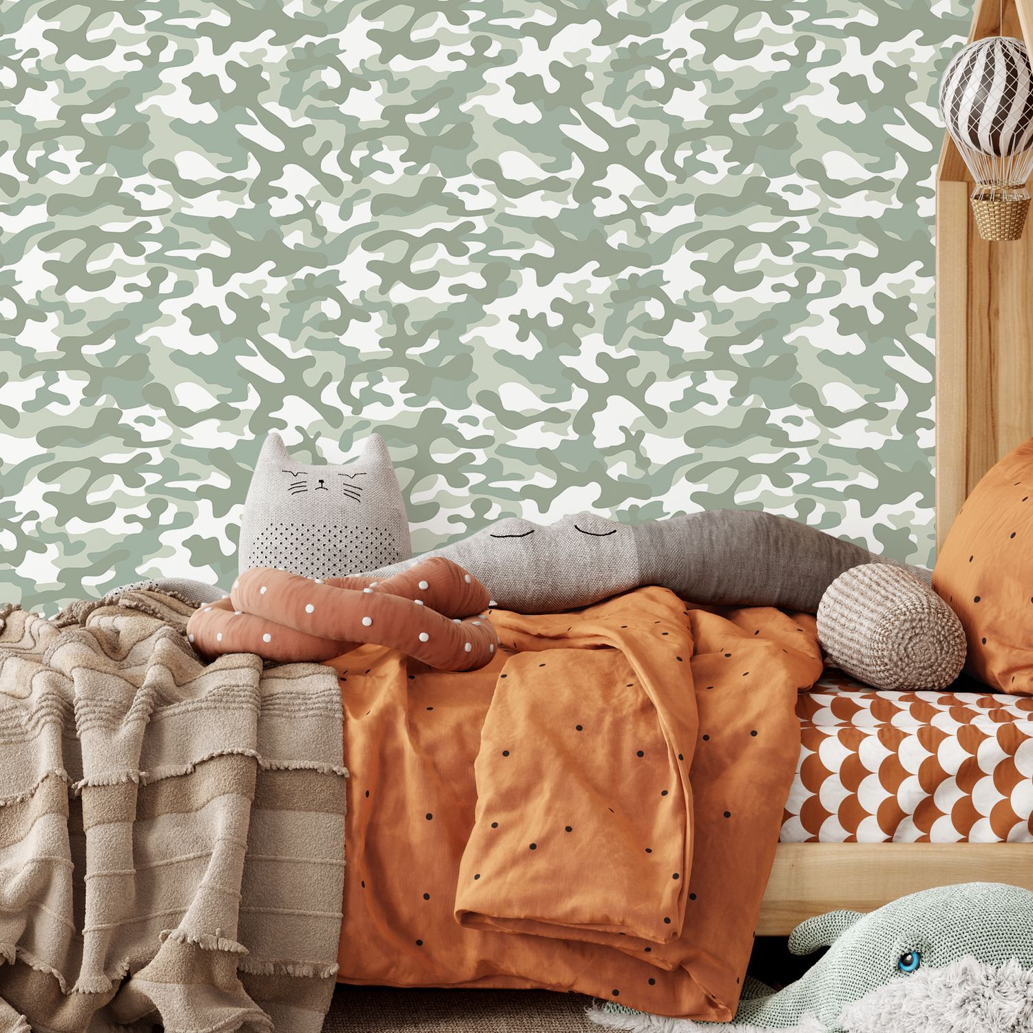 Colourful Camo Removable Wallpaper (Colour options)