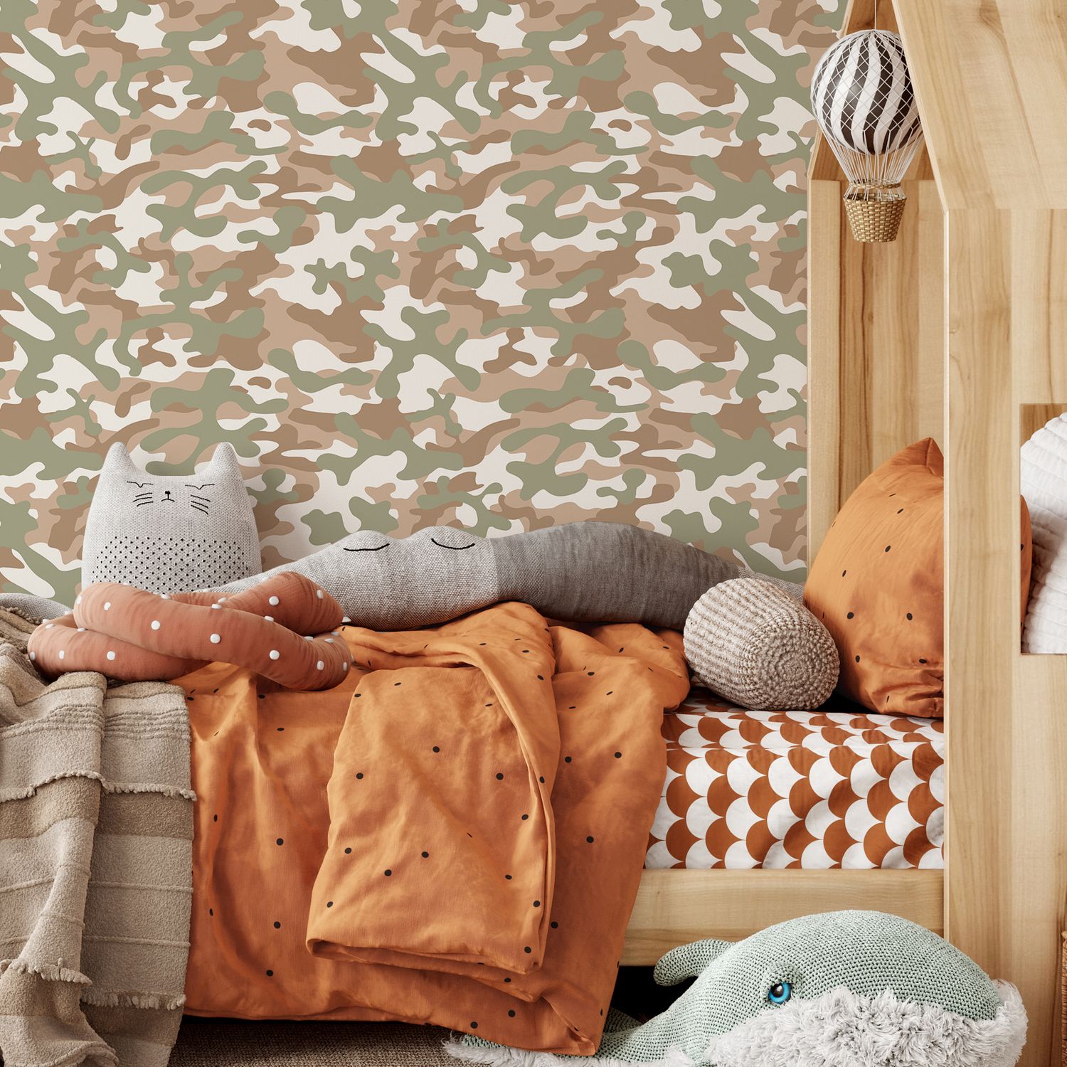 Colourful Camo Removable Wallpaper (Colour options)