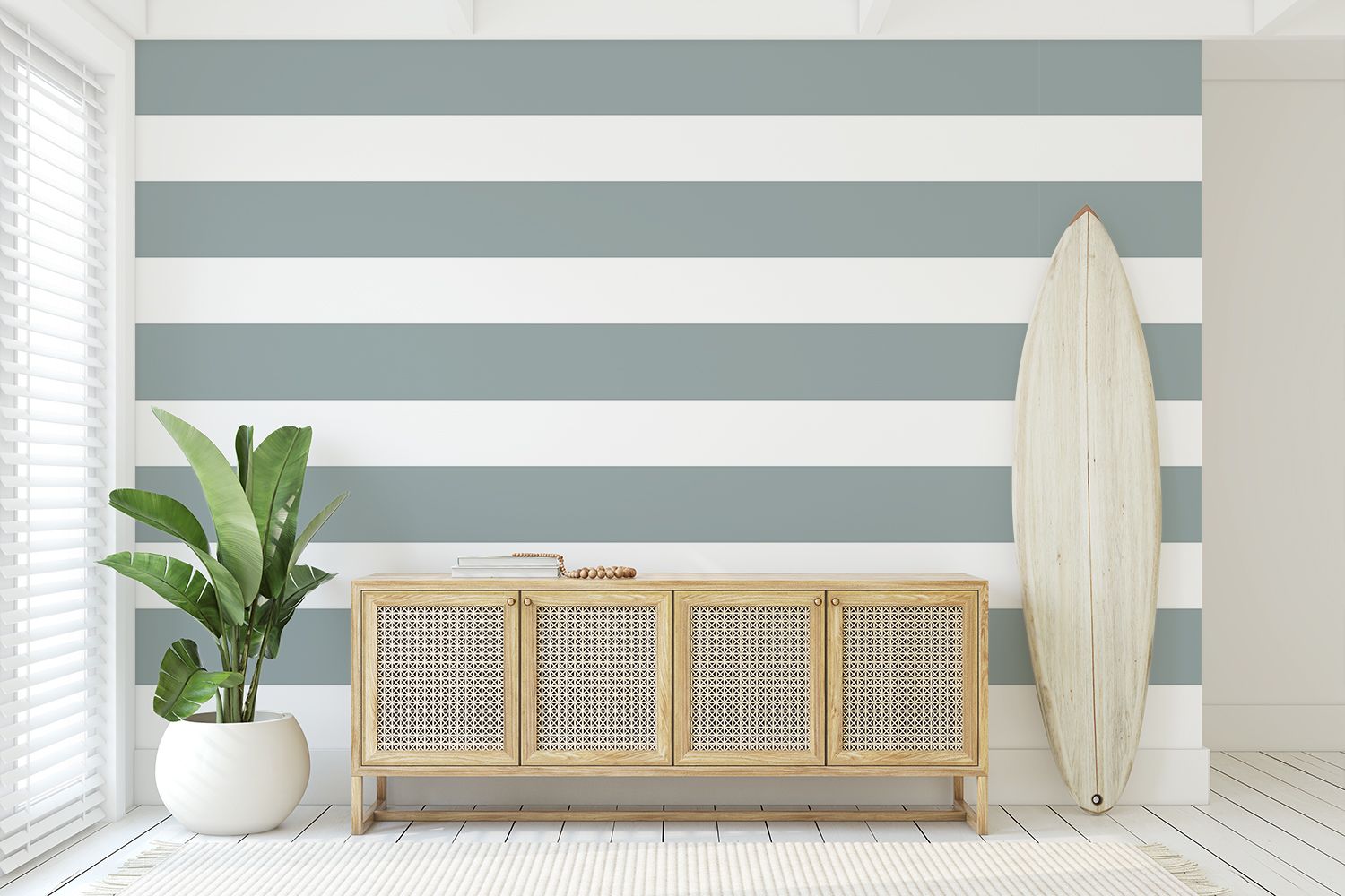 Stripes (Large Horizontal) Removable Wallpaper (colour options)