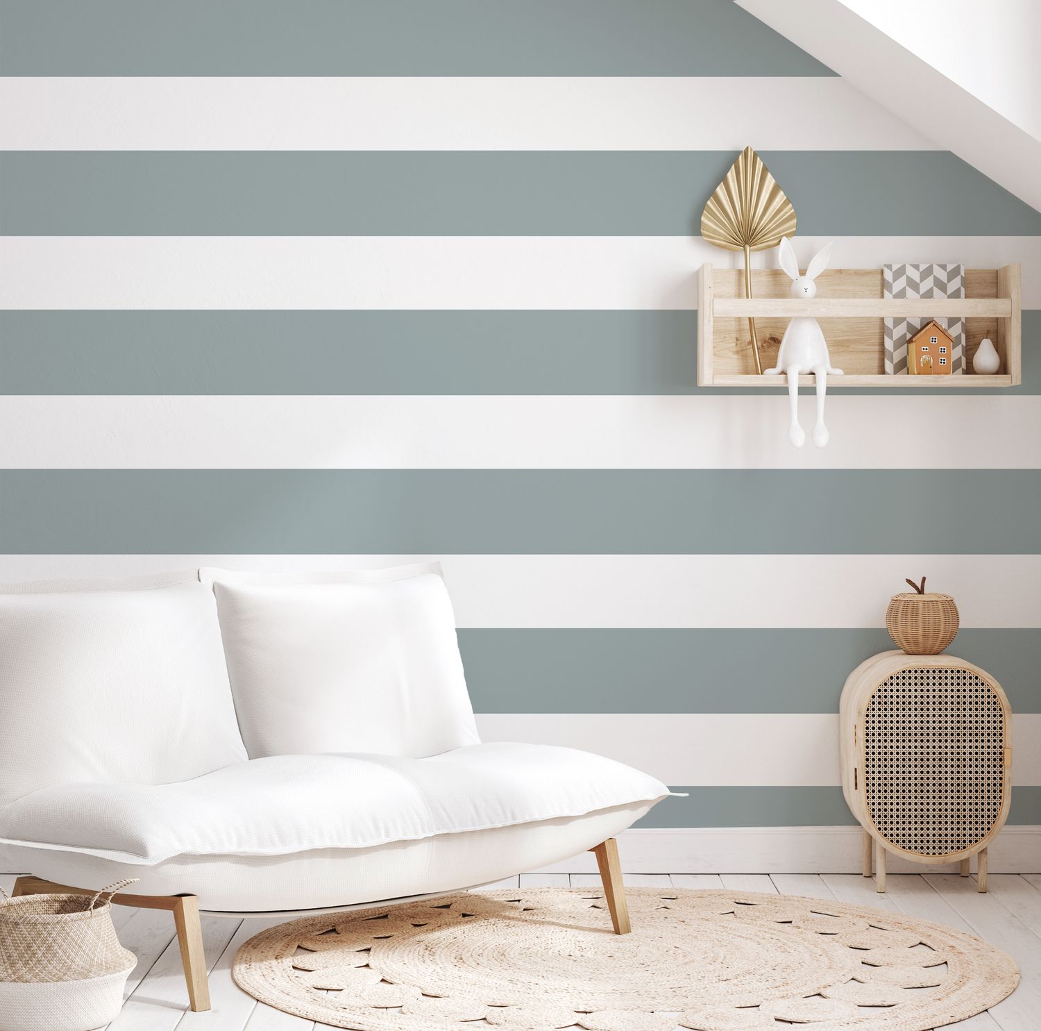 Stripes (Large Horizontal) Removable Wallpaper (colour options)