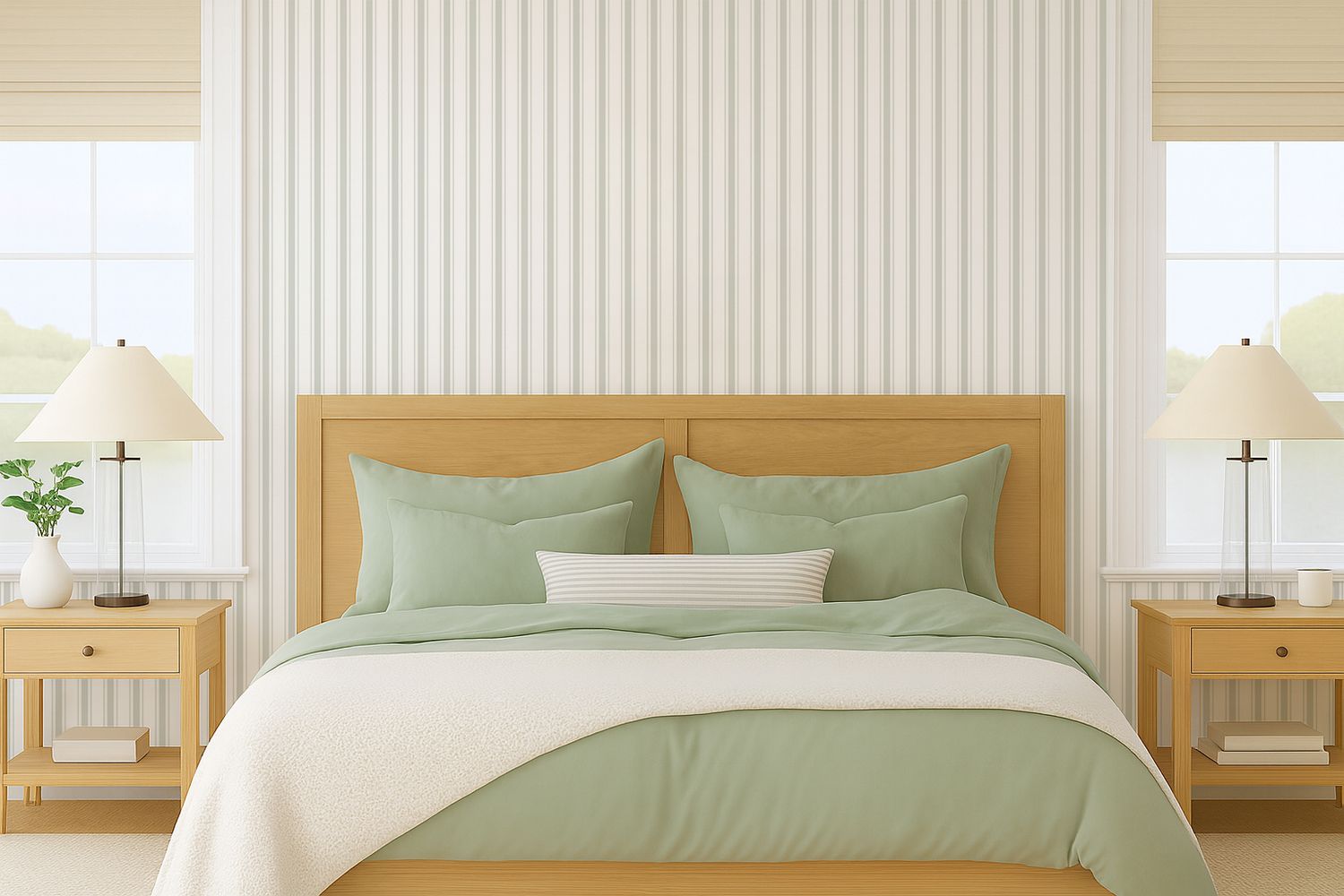 Triple Stripes Removable Wallpaper (colour options)
