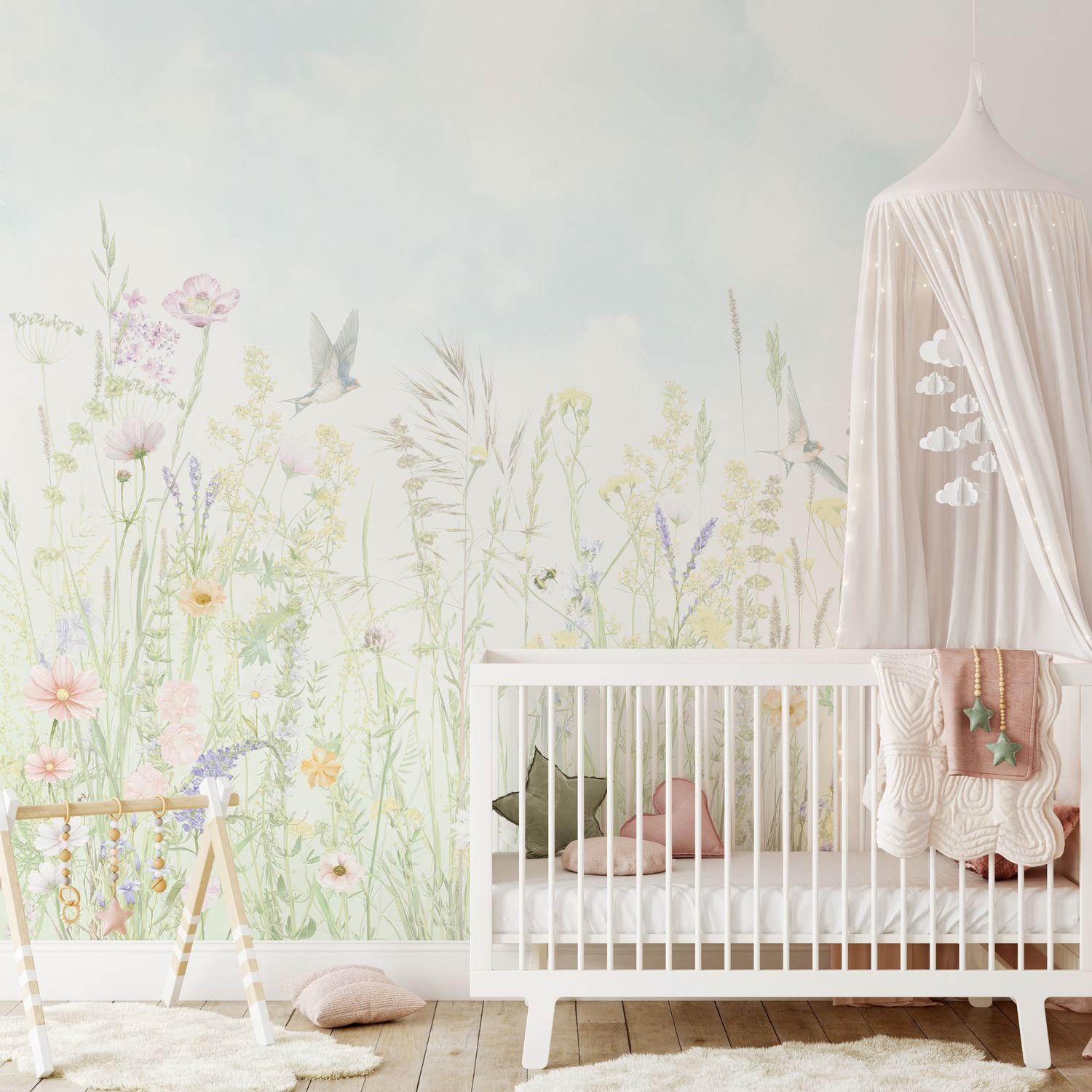 Wildflower Meadow Removable Wallpaper Mural