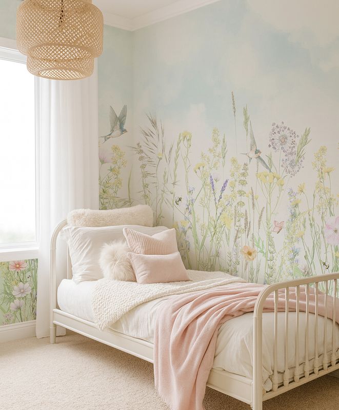 Wildflower Meadow Removable Wallpaper Mural