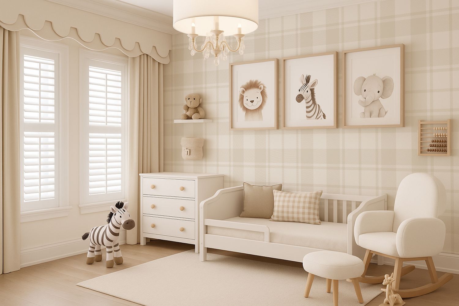 Gingham Removable Wallpaper (Colour options available)