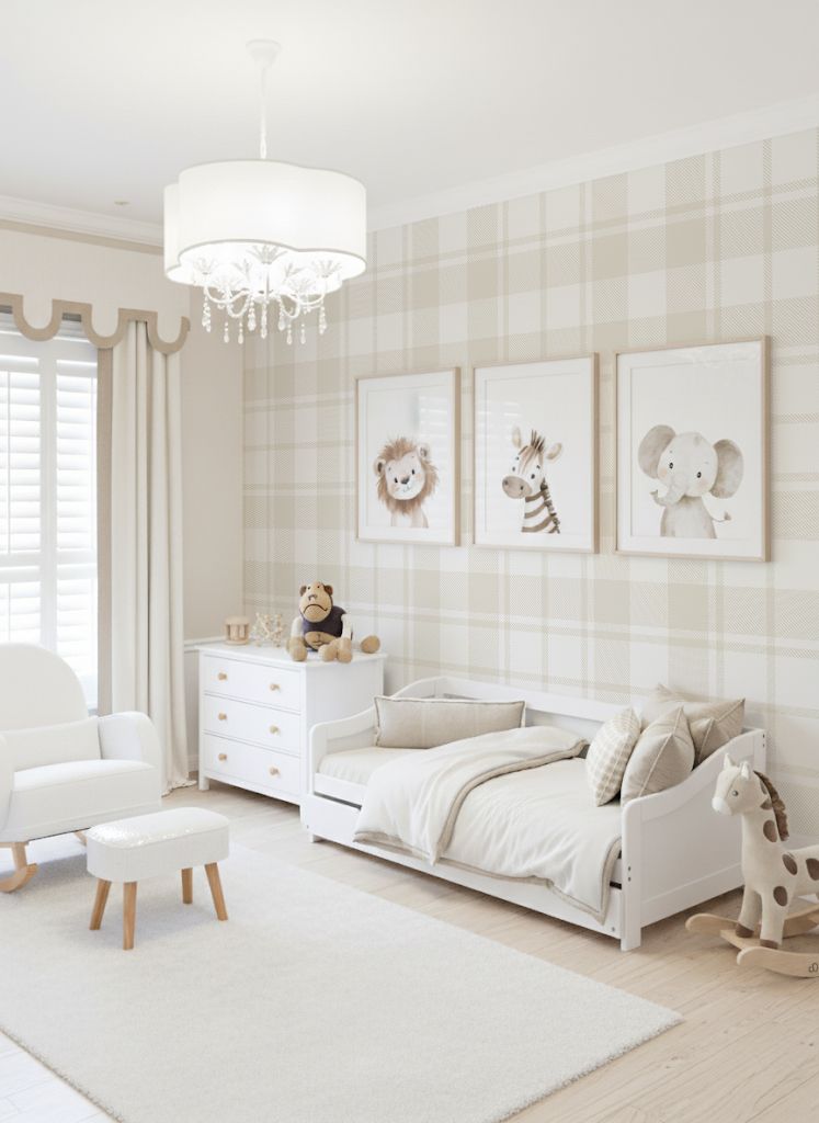 Gingham Removable Wallpaper (Colour options available)