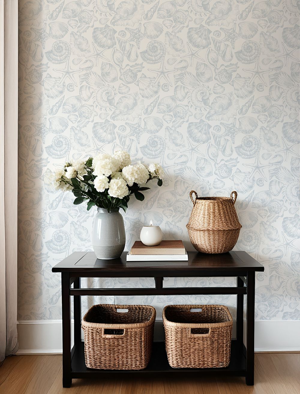 Mermaid Seashells Removable Wallpaper (colour options)