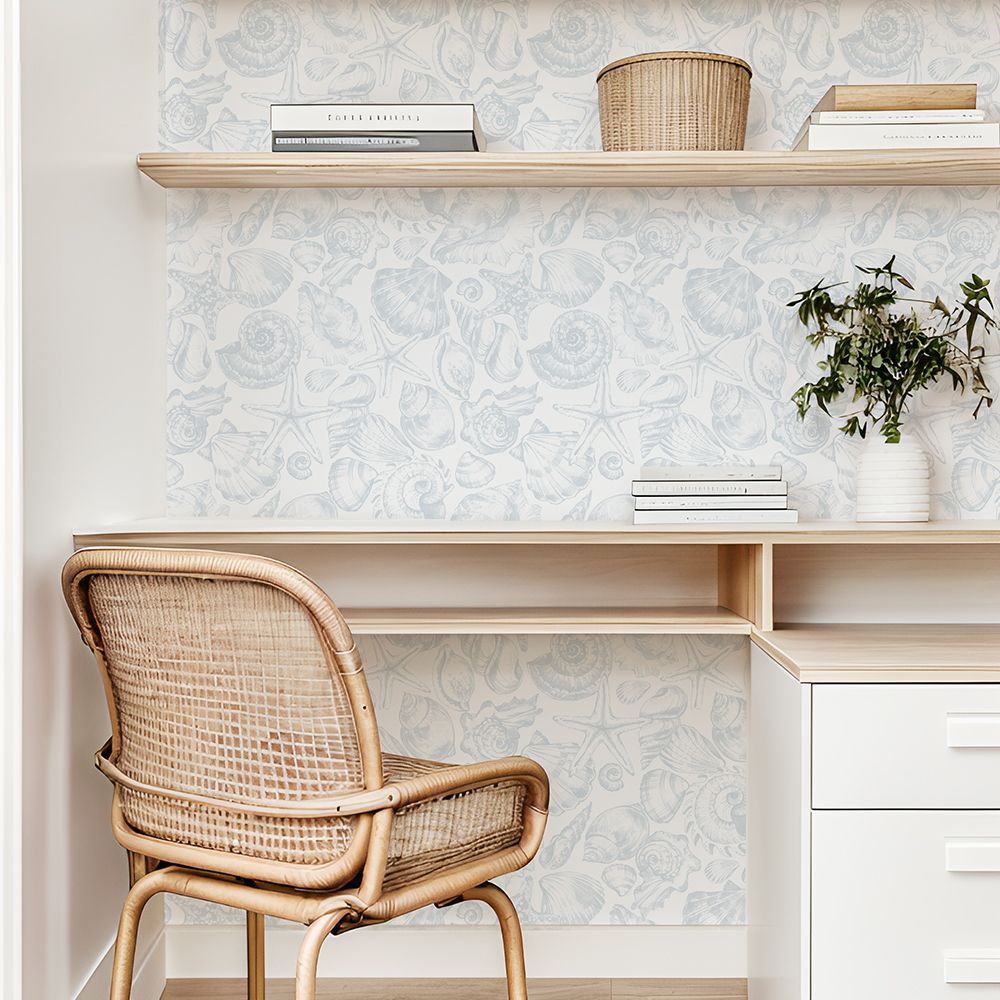 Mermaid Seashells Removable Wallpaper (colour options)
