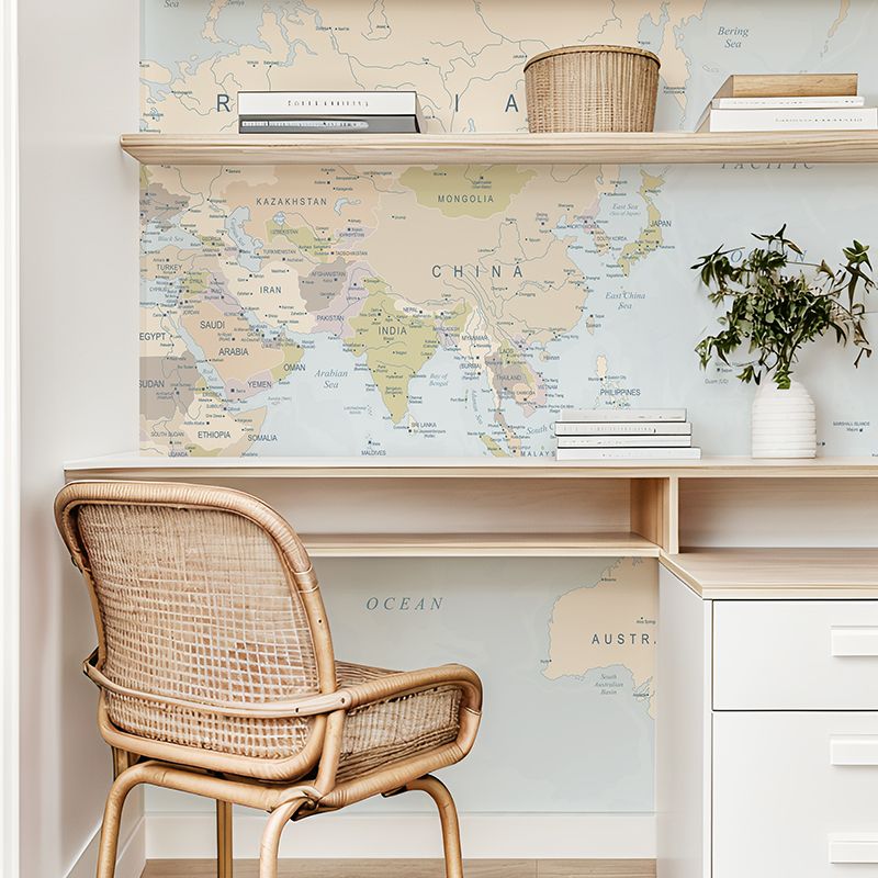 World Map Removable Wallpaper Mural