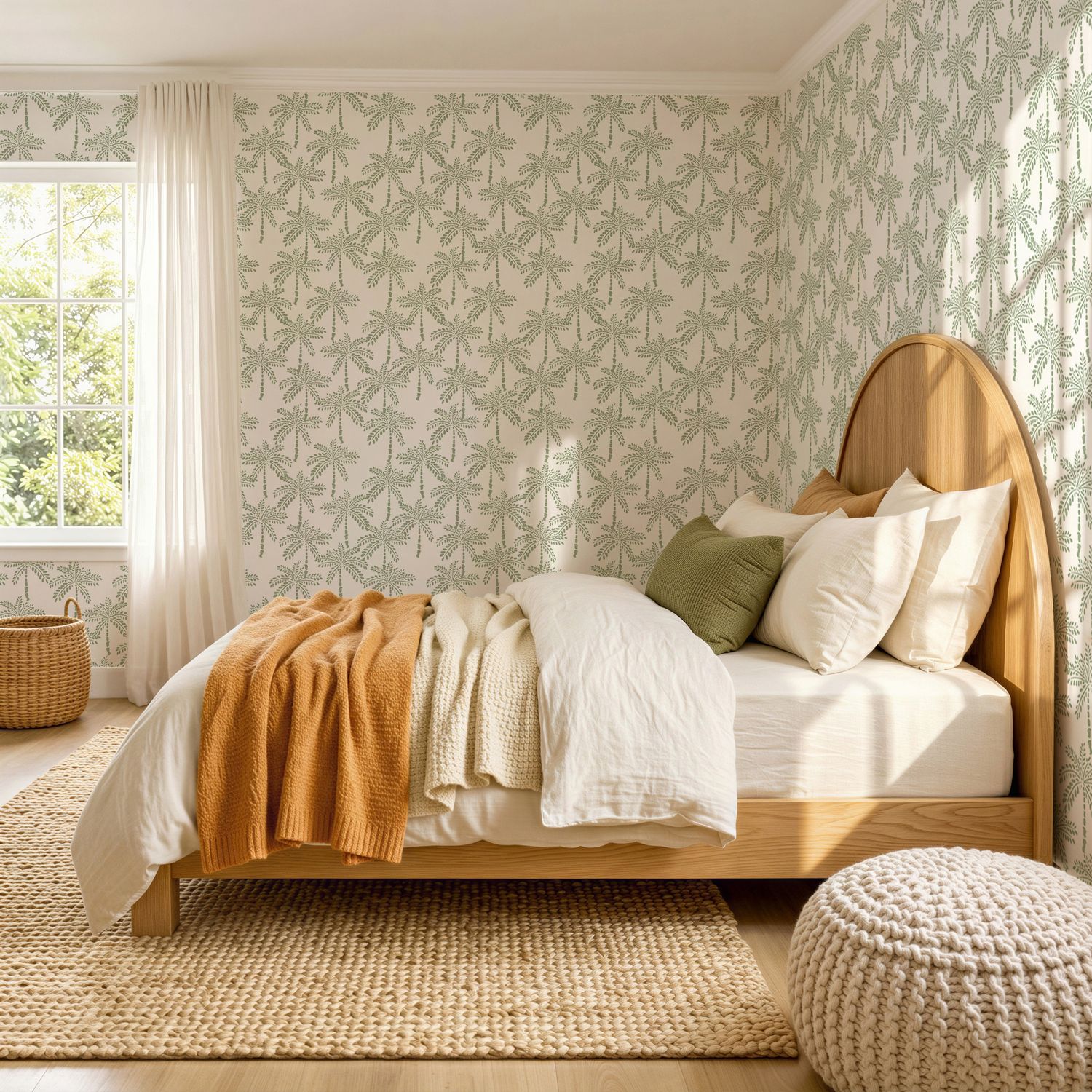 Caribbean Palms Removable Wallpaper (colour options)