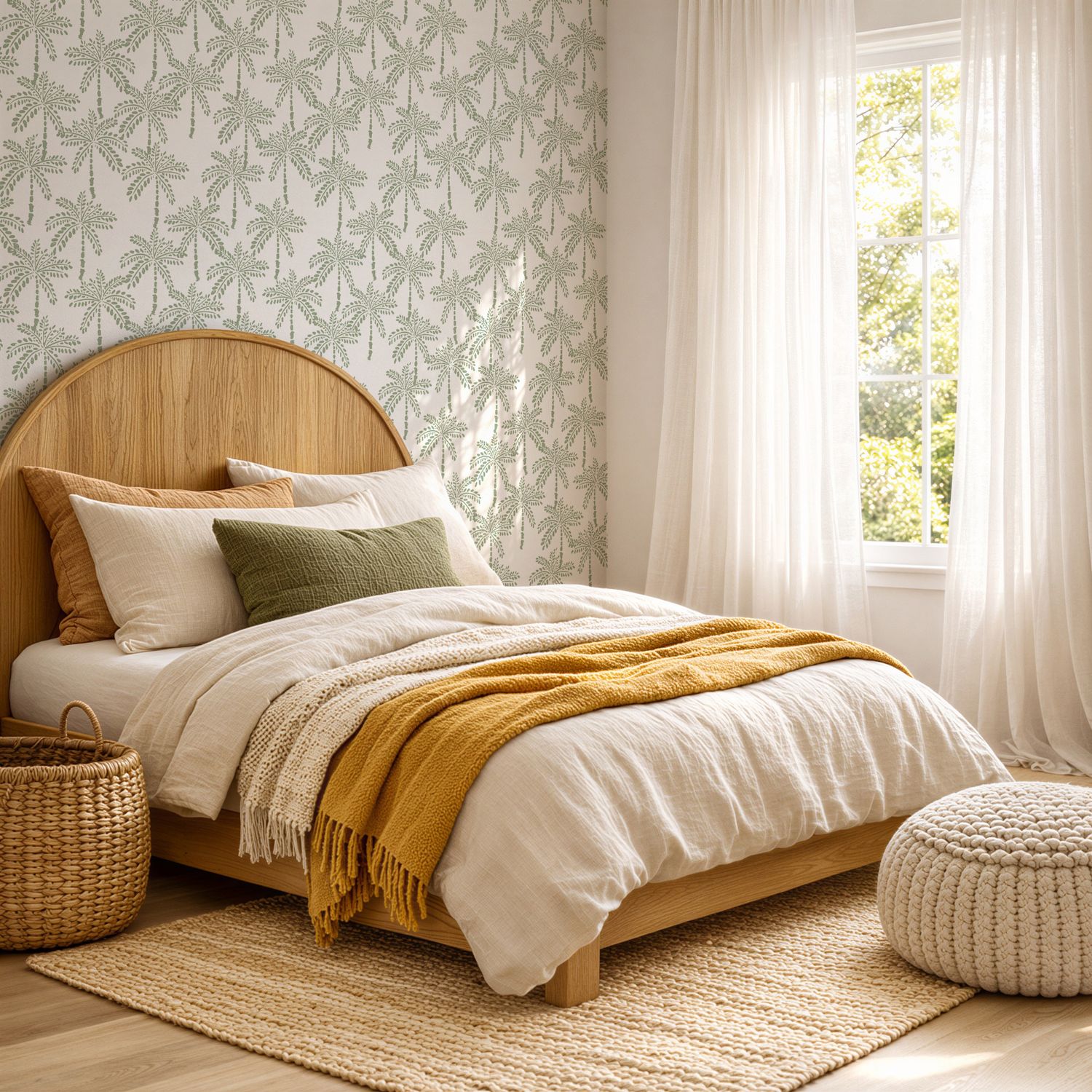 Caribbean Palms Removable Wallpaper (colour options)