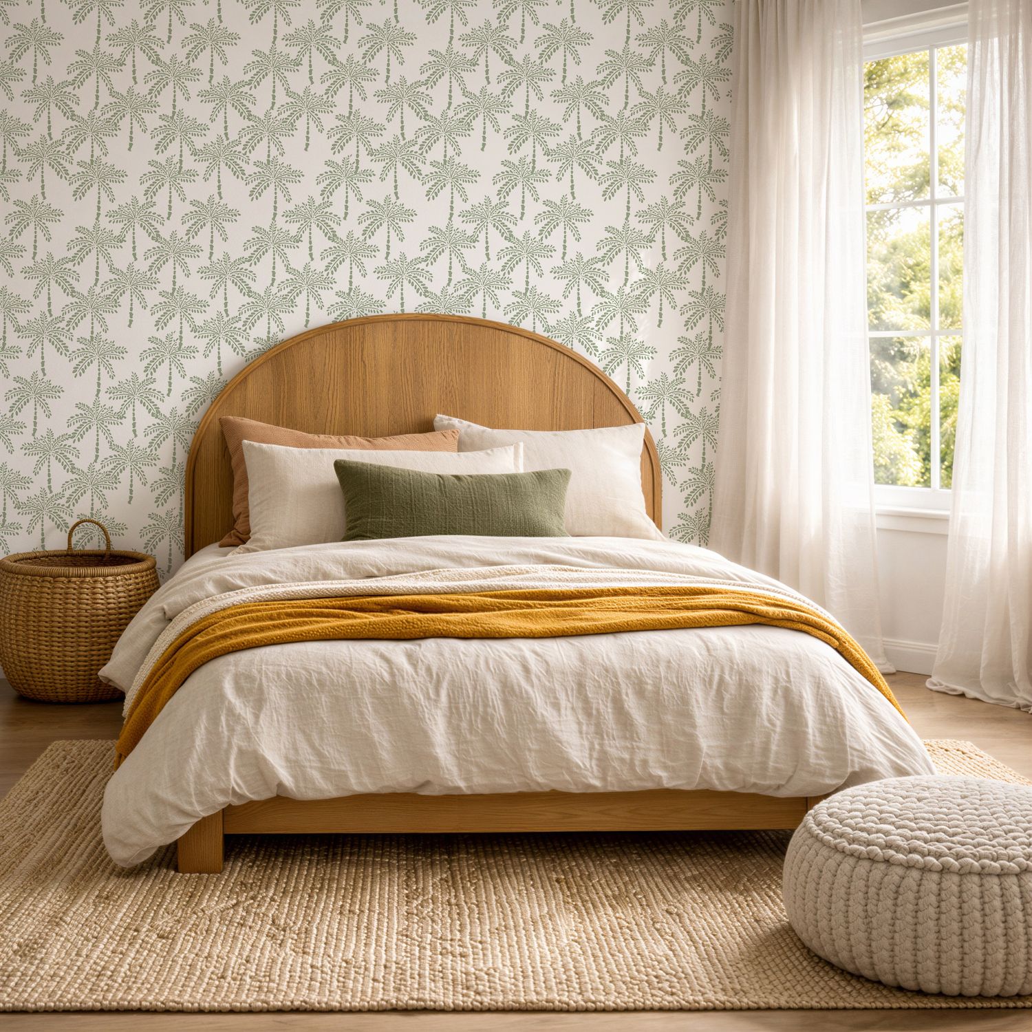 Caribbean Palms Removable Wallpaper (colour options)