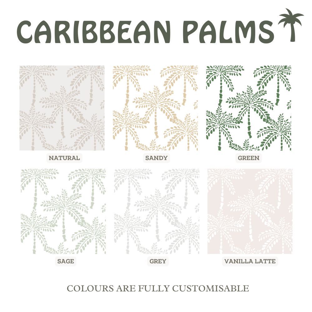 Caribbean Palms Removable Wallpaper (colour options)