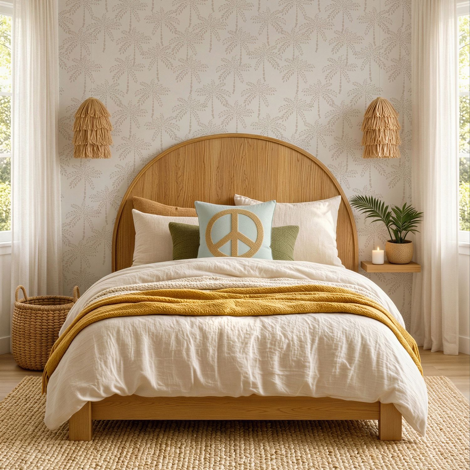 Caribbean Palms Removable Wallpaper (colour options)