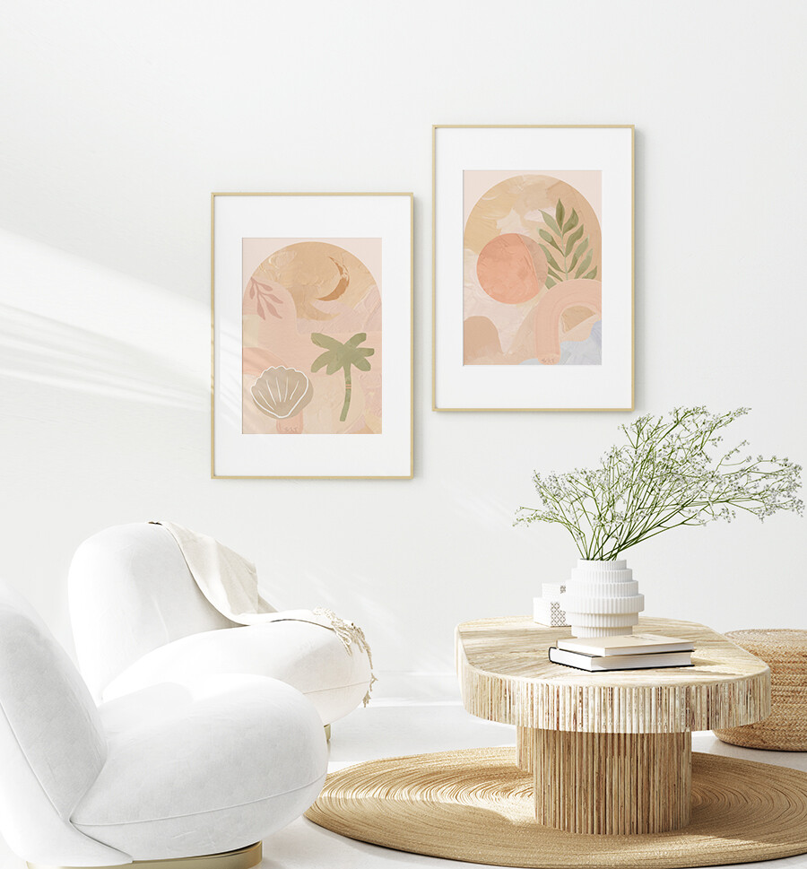 with mat board &amp; gold frame (Spotlight)