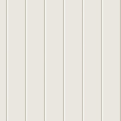 Smooth Tongue &amp; Groove (Clean Look) Wood Panels Removable Wallpaper (Cream)