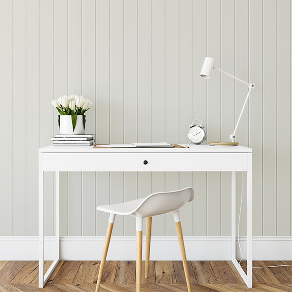 Smooth Tongue &amp; Groove (Clean Look) Wood Panels Removable Wallpaper (Eucalypt)