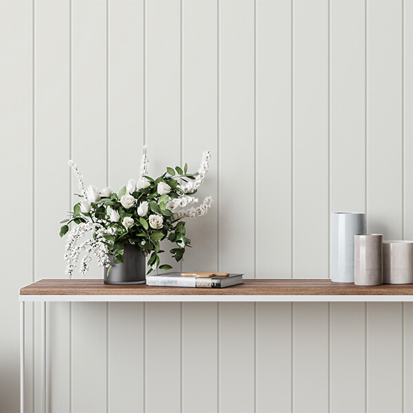 Smooth Tongue &amp; Groove (Clean Look) Wood Panels Removable Wallpaper (Eucalypt)