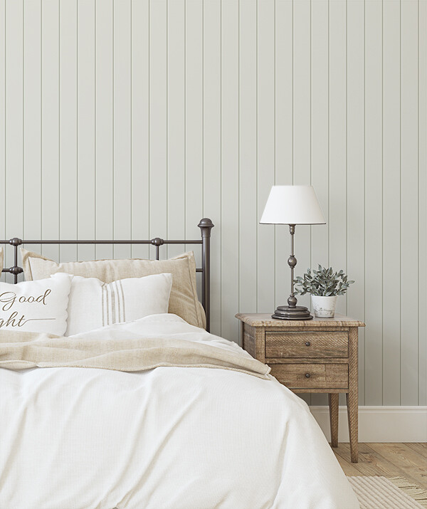 Smooth Tongue &amp; Groove (Clean Look) Wood Panels Removable Wallpaper (Eucalypt)