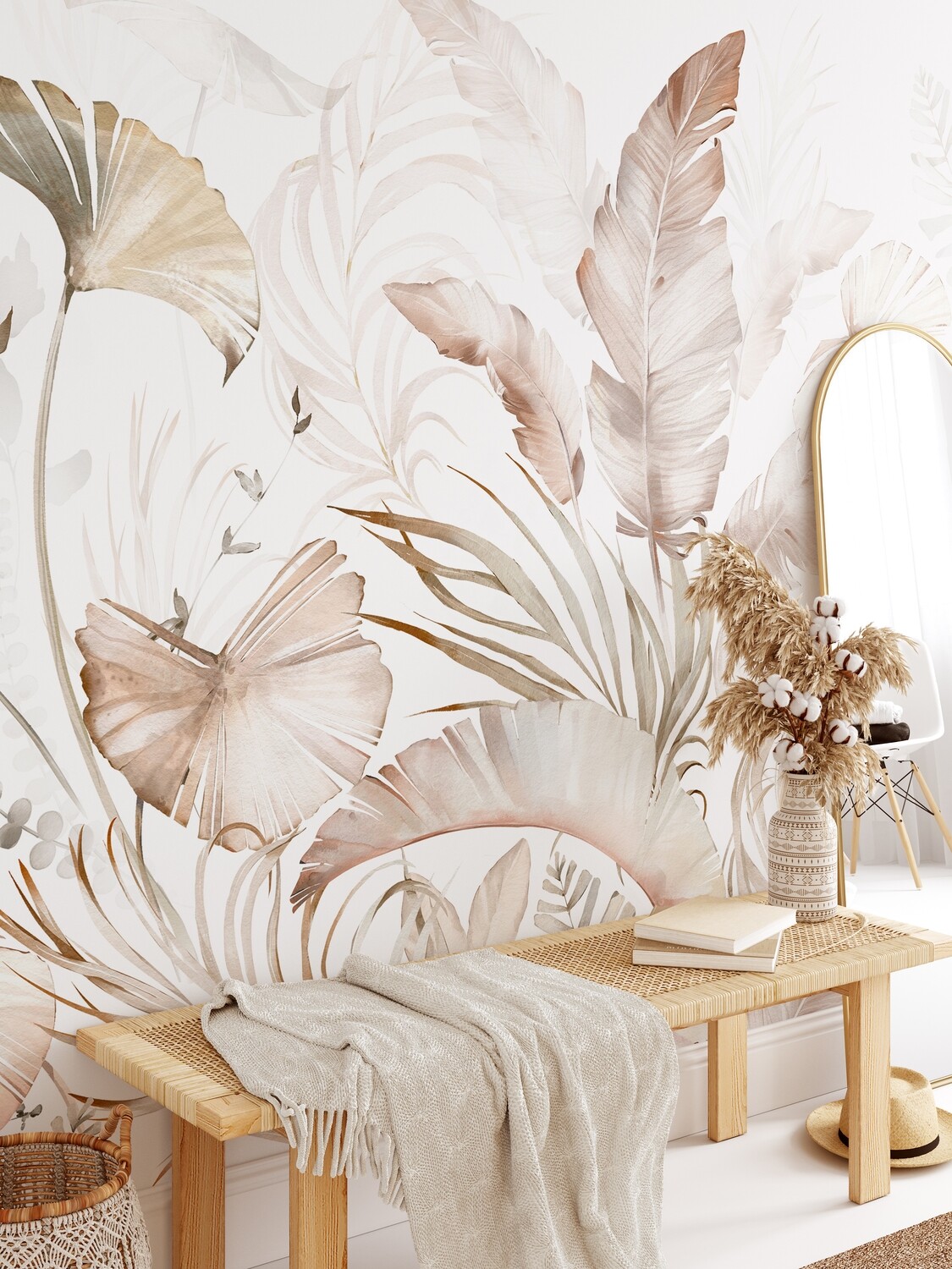 Boho Neutrals Mural Removable Wallpaper