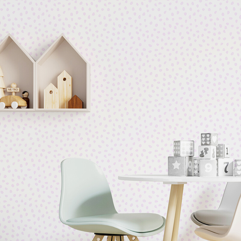 Gracie's Dots (Lilac) Removable Wallpaper