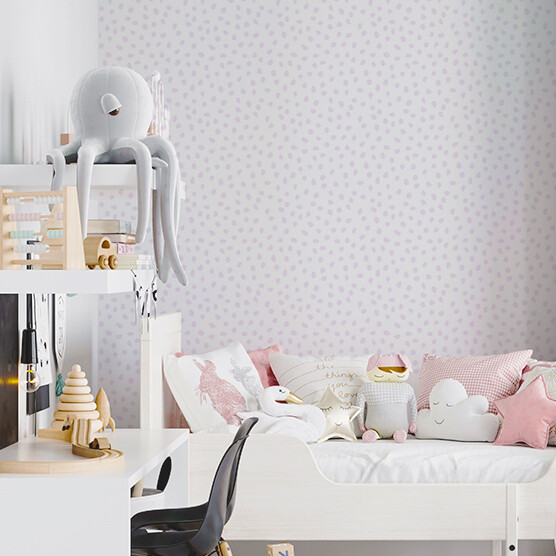 Gracie's Dots (Lilac) Removable Wallpaper