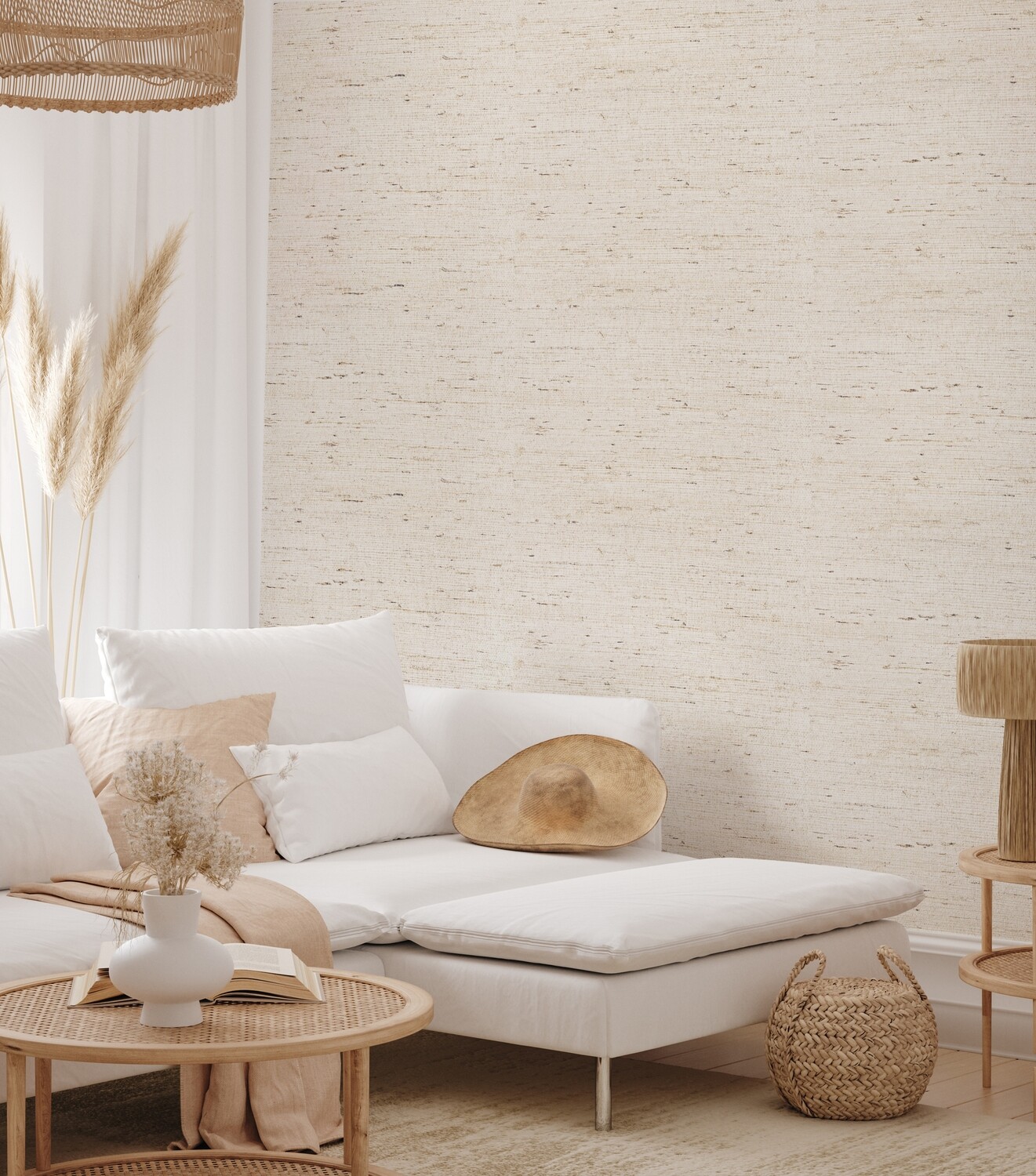 Seagrass (Grasscloth Look) Removable Wallpaper (Original Natural)