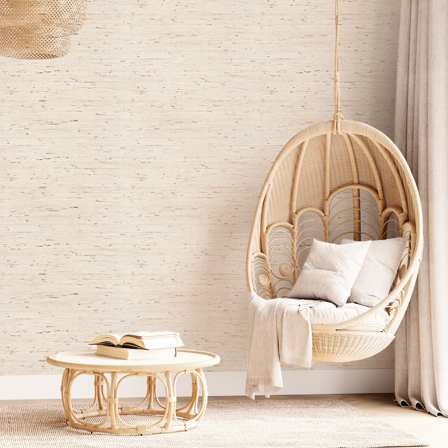 Seagrass (Grasscloth Look) Removable Wallpaper (Original Natural)