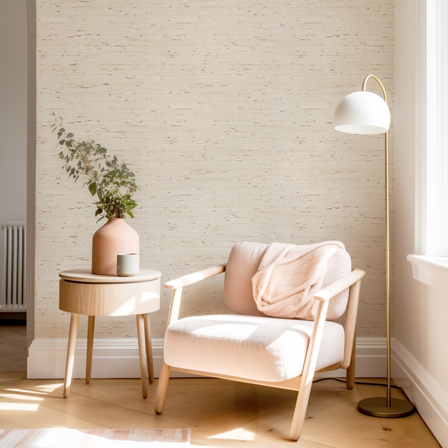 Seagrass (Grasscloth Look) Removable Wallpaper (Original Natural)