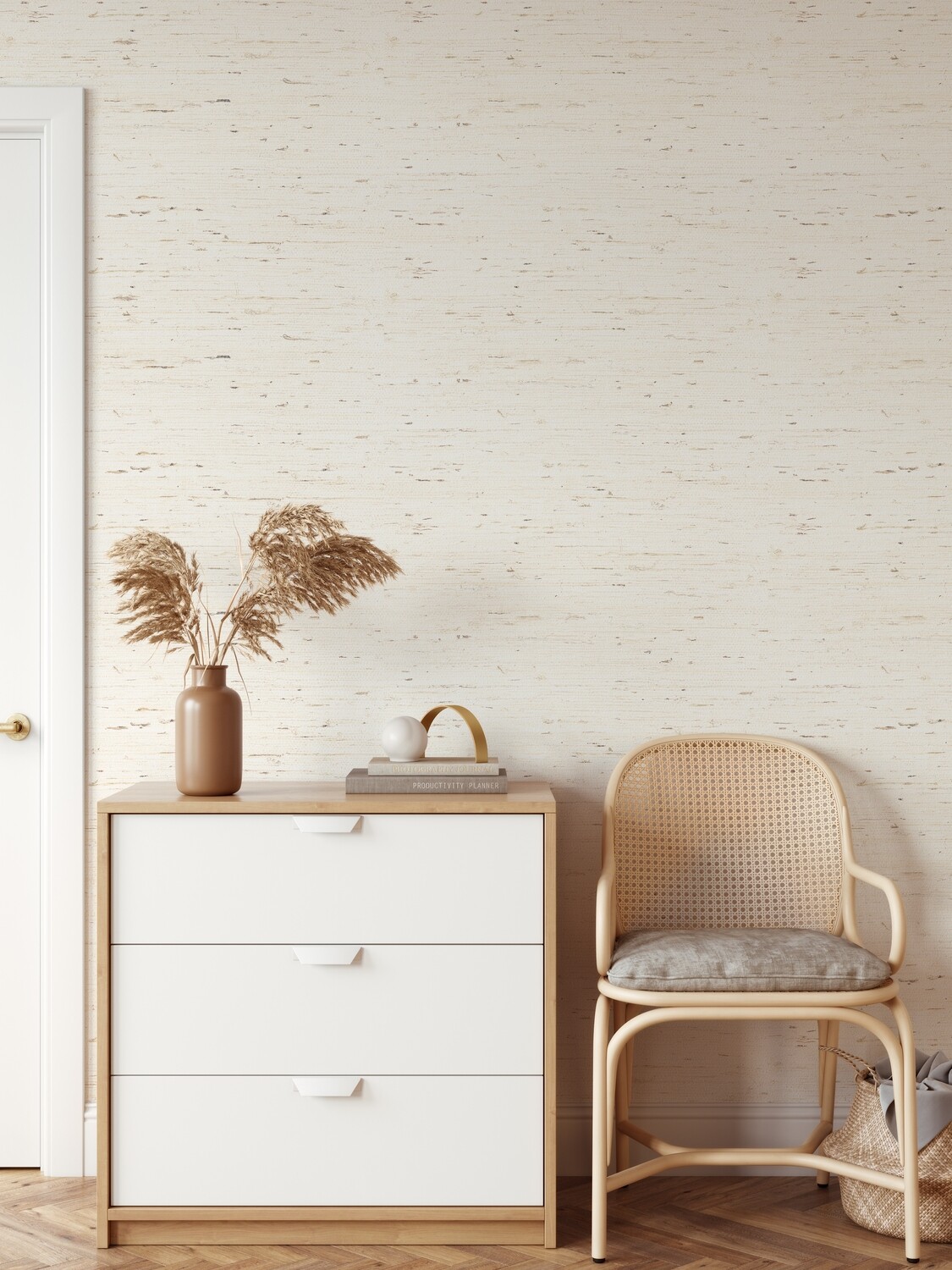Seagrass (Grasscloth Look) Removable Wallpaper (Original Natural)