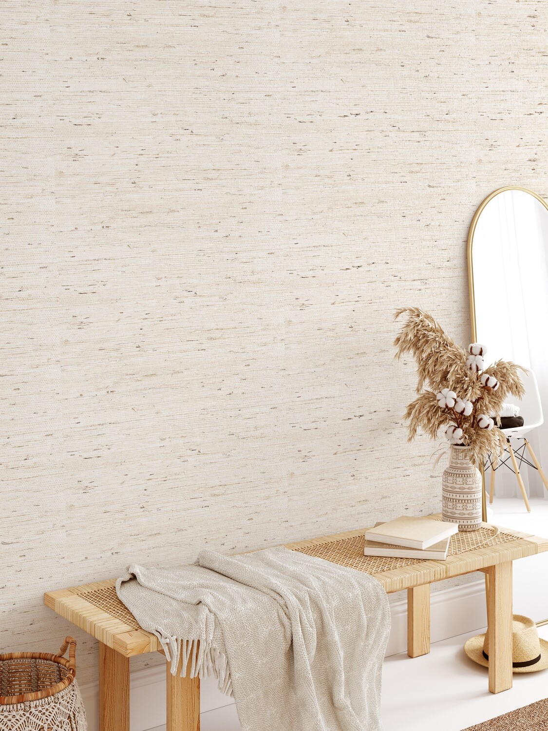 Seagrass (Grasscloth Look) Removable Wallpaper (Original Natural)