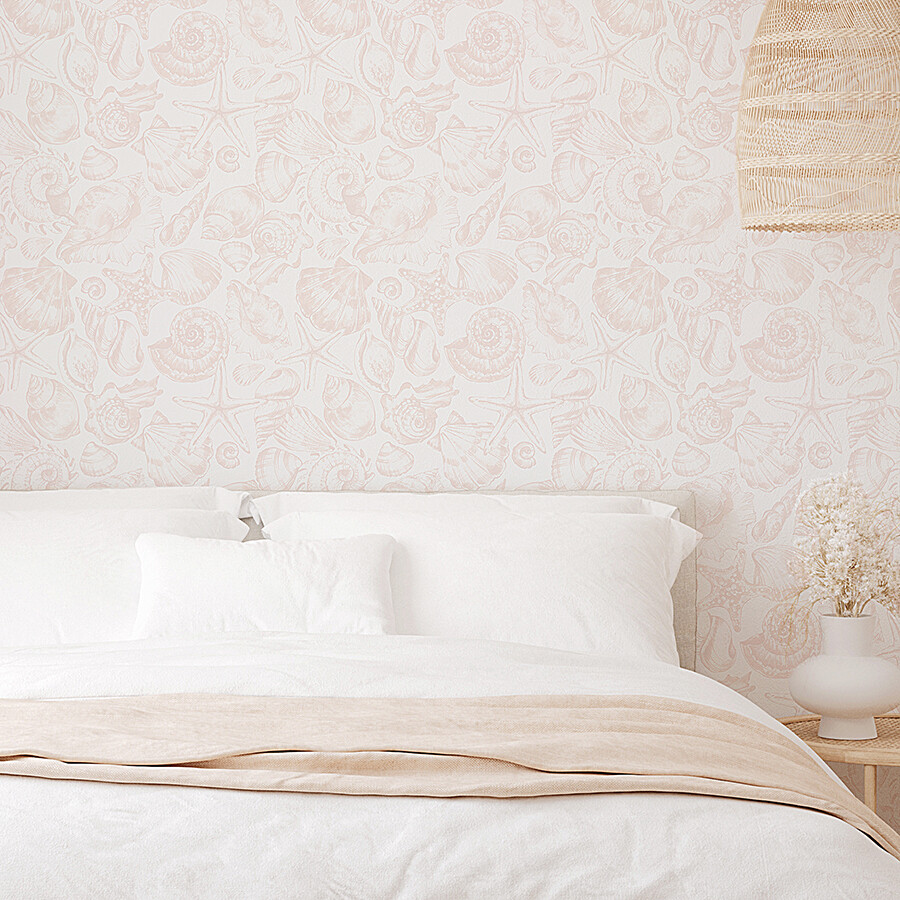 Mermaid Seashells Removable Wallpaper (colour options)