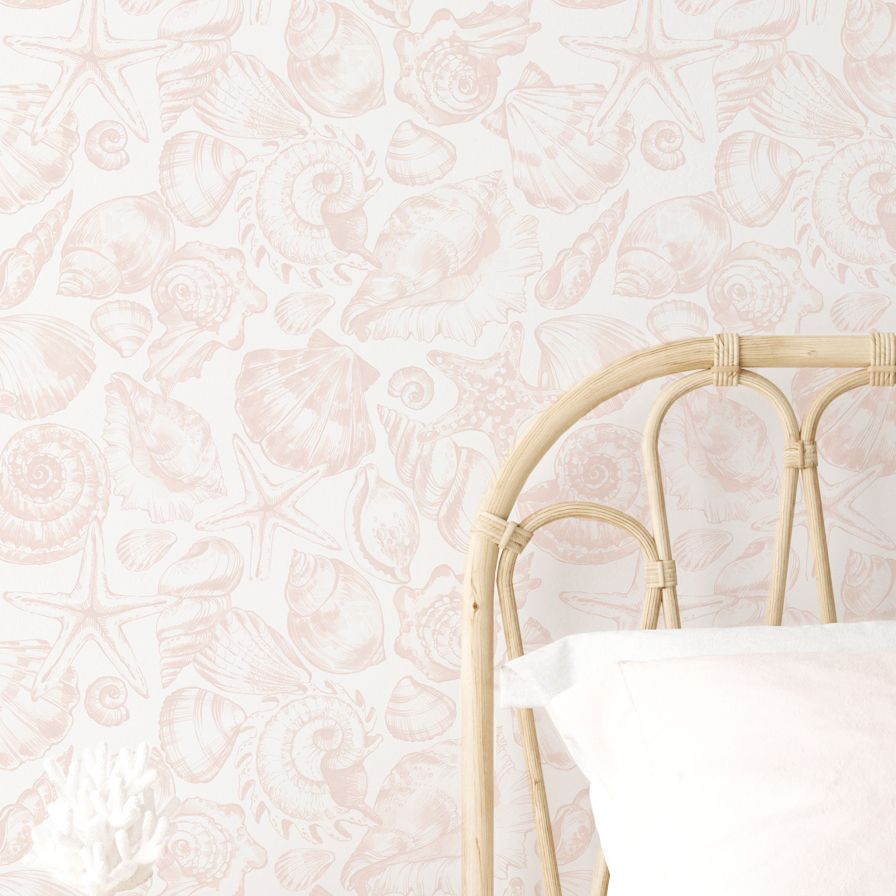 Mermaid Seashells Removable Wallpaper (colour options)