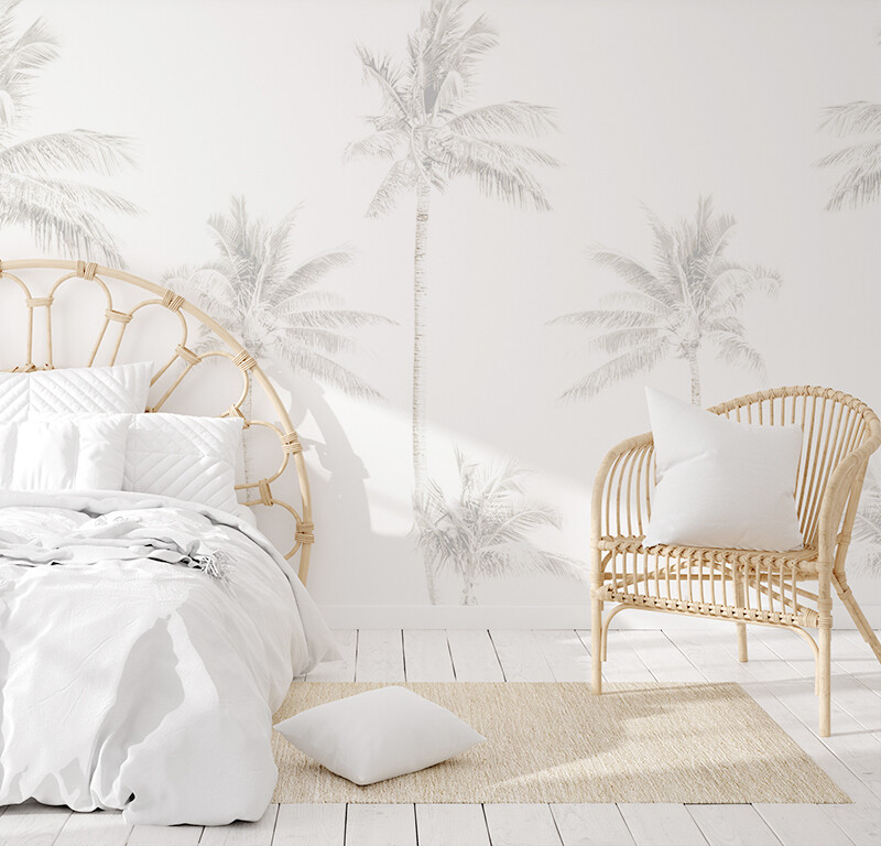 Faded Palms Removable Wallpaper Mural