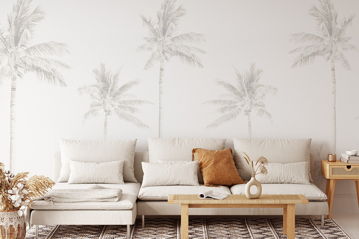 Faded Palms Removable Wallpaper Mural