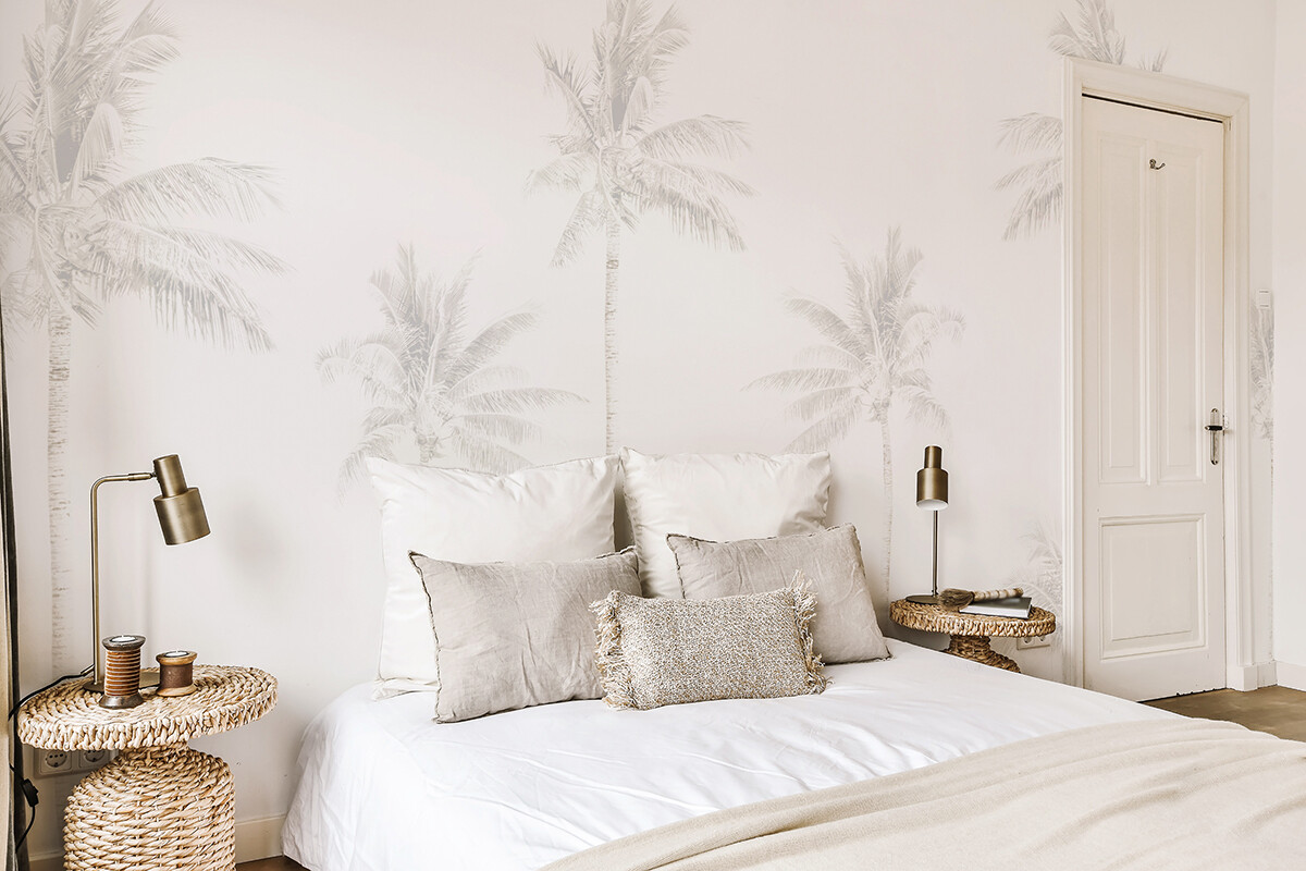 Faded Palms Removable Wallpaper Mural
