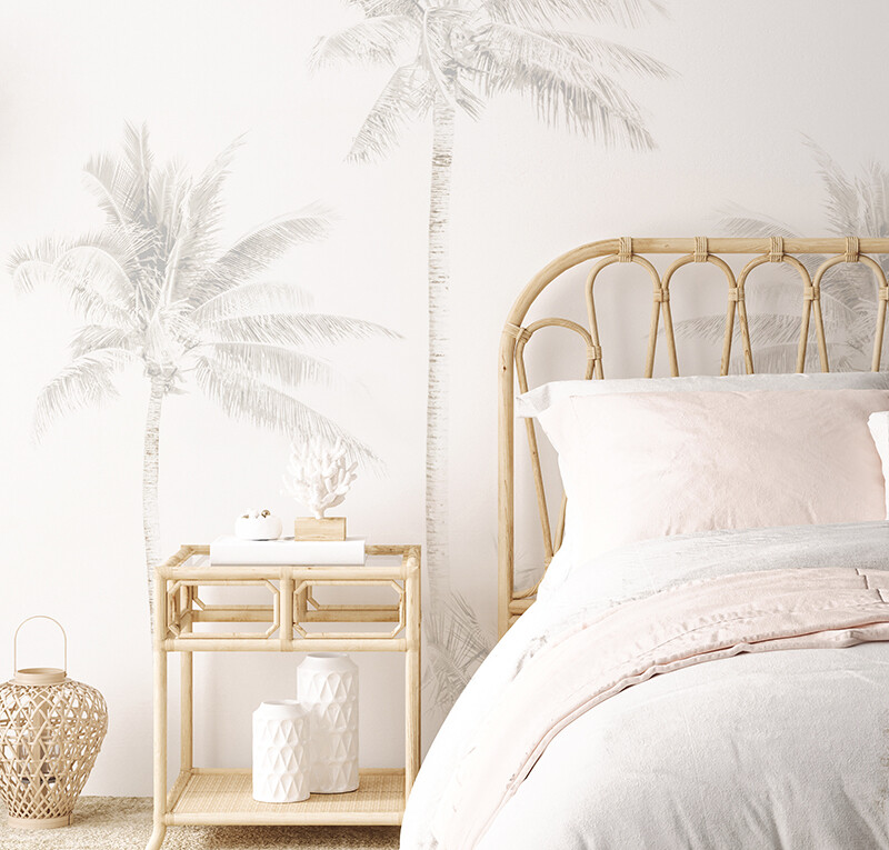 Faded Palms Removable Wallpaper Mural