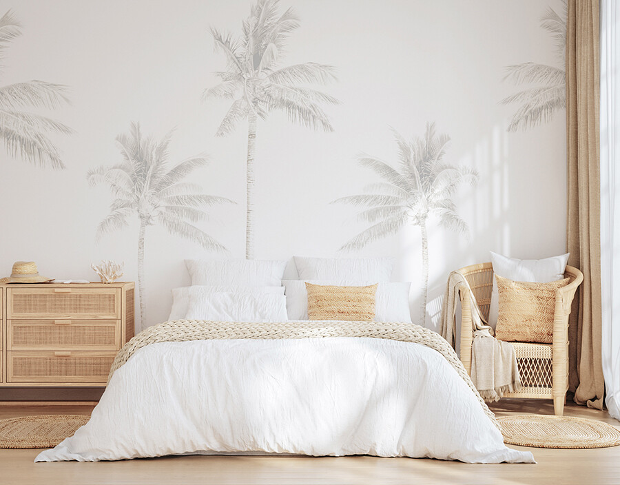 Faded Palms Removable Wallpaper Mural