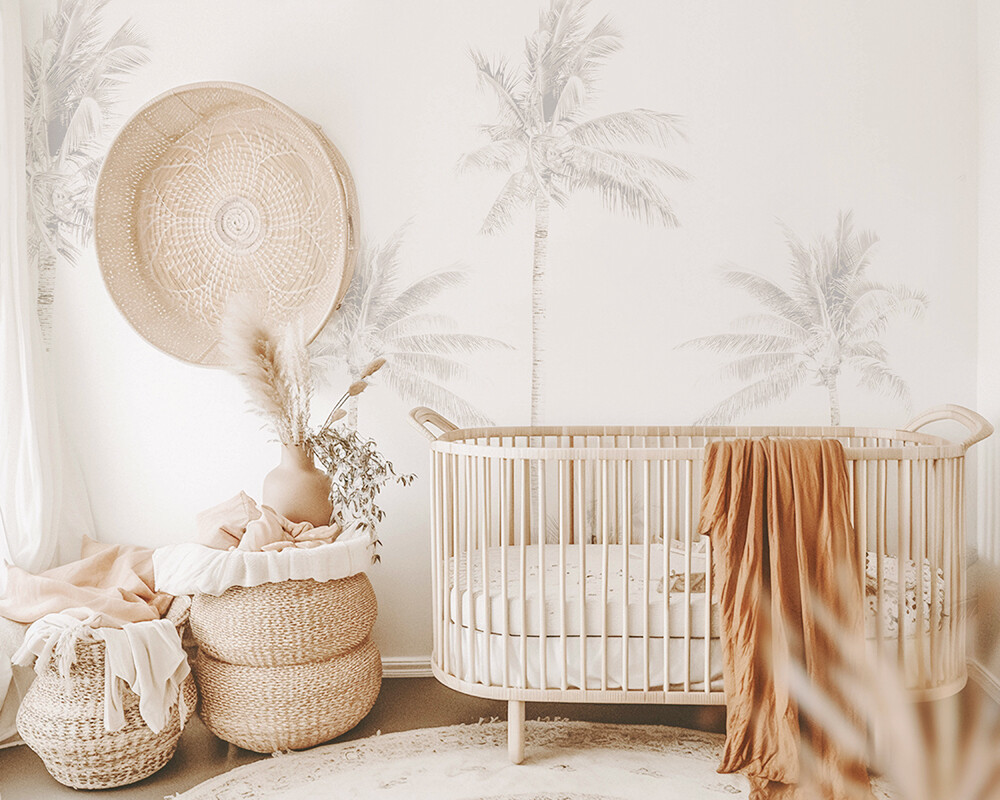 Faded Palms Removable Wallpaper Mural