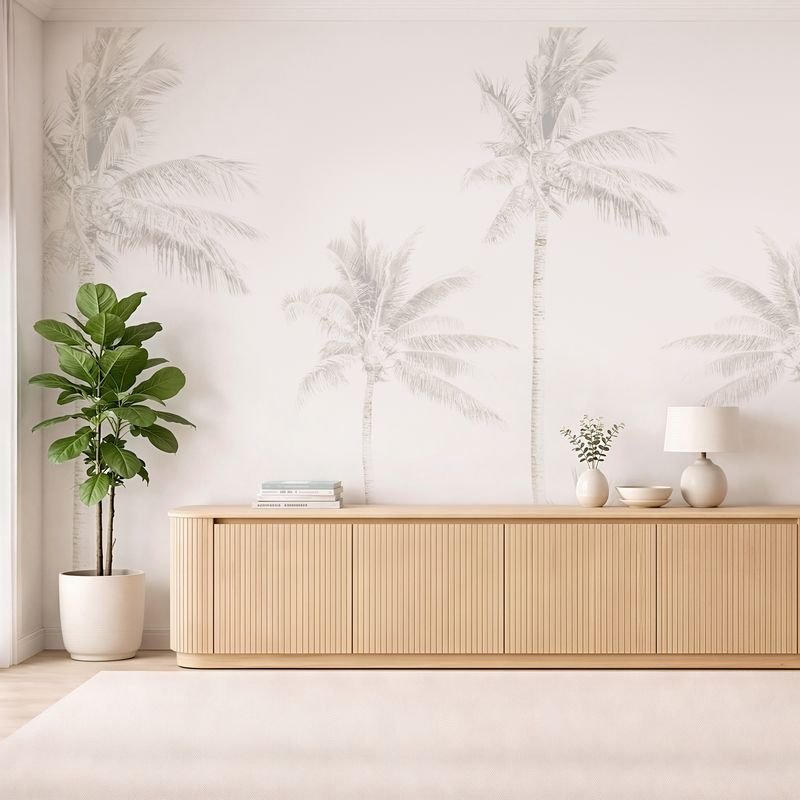 Faded Palms Removable Wallpaper Mural