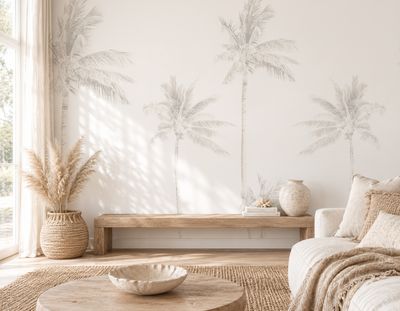 Faded Palms Removable Wallpaper Mural