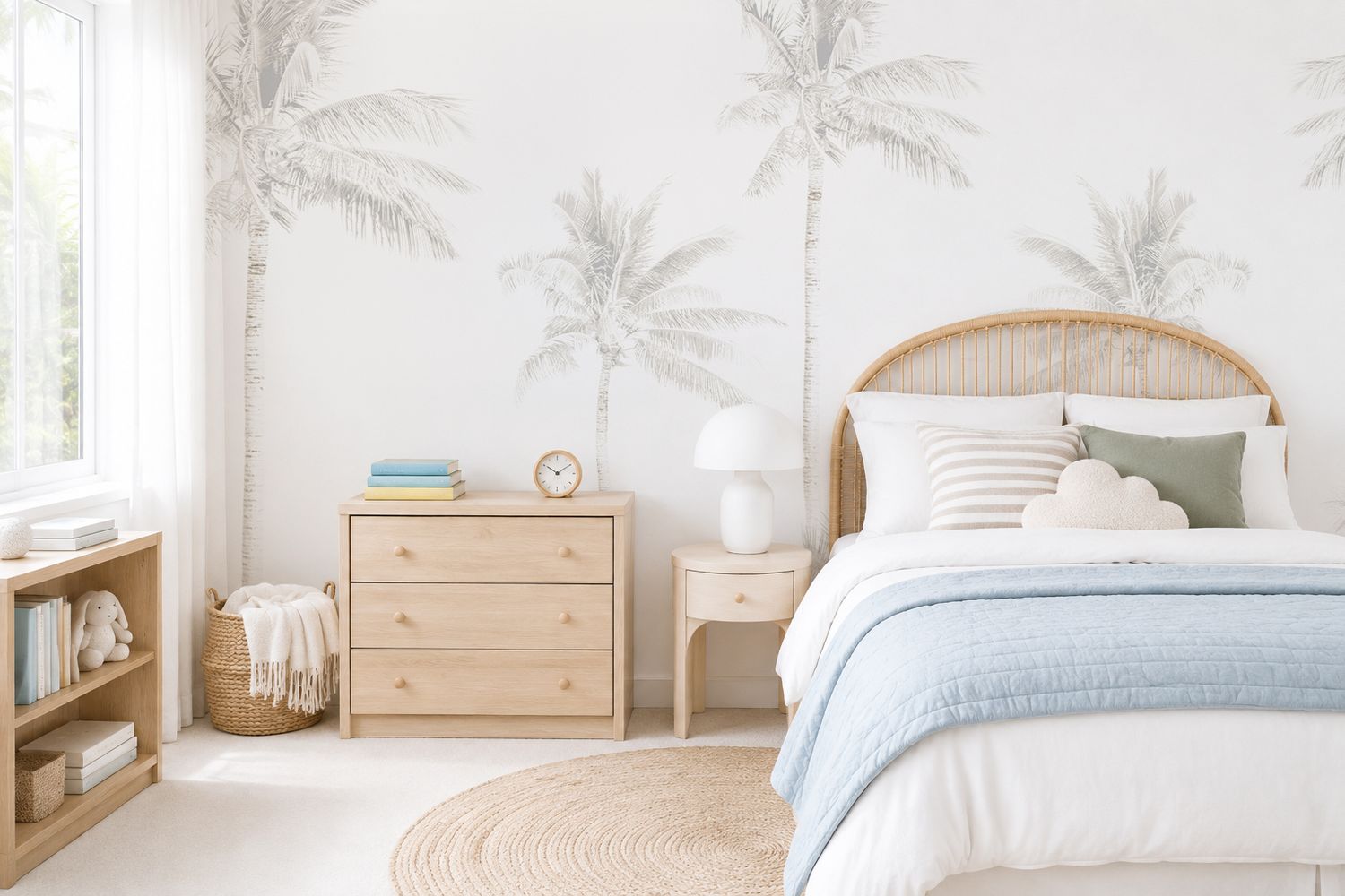 Faded Palms Removable Wallpaper Mural