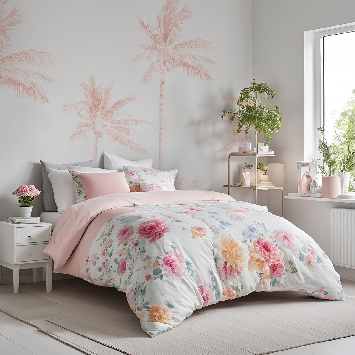Blushing Palms Removable Wallpaper Mural