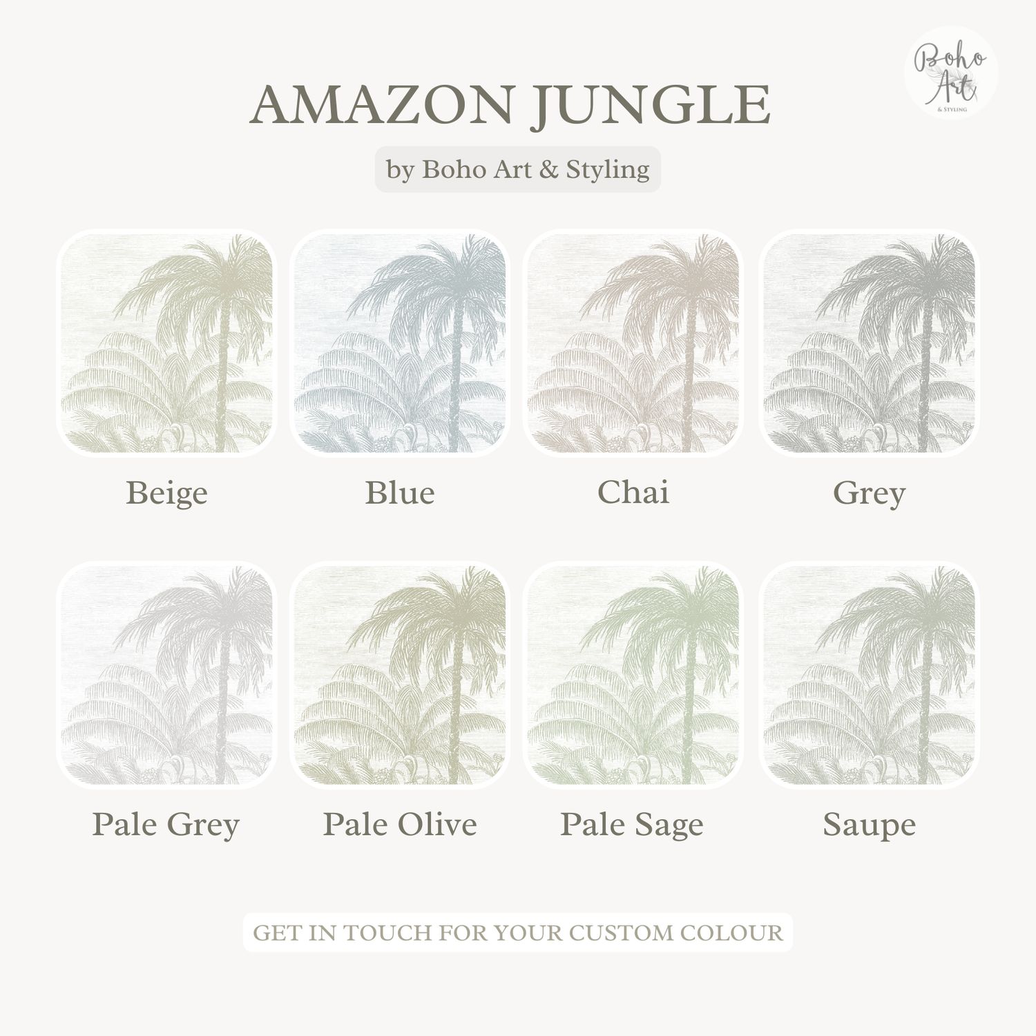 Amazon Jungle Mural (Colour Options)