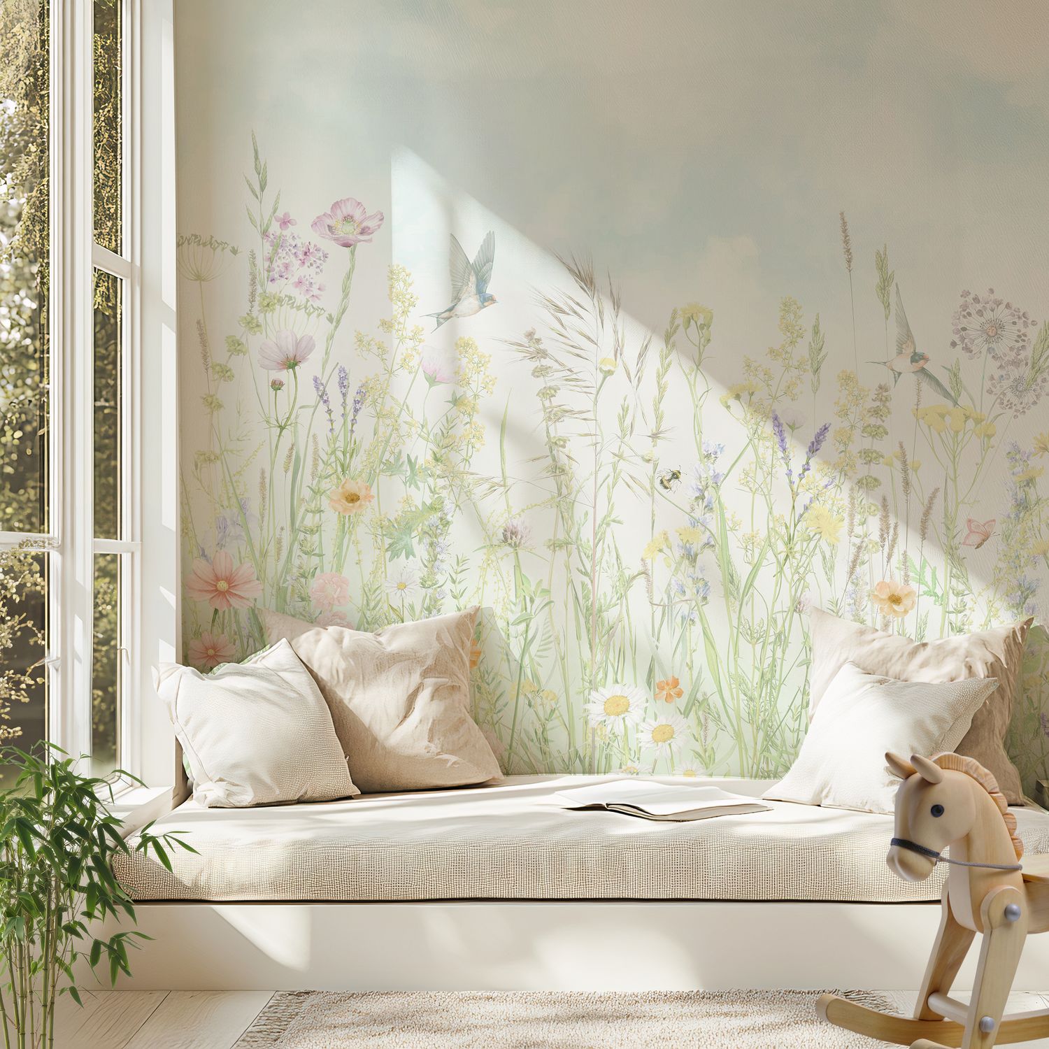 Wildflower Meadow Removable Wallpaper Mural