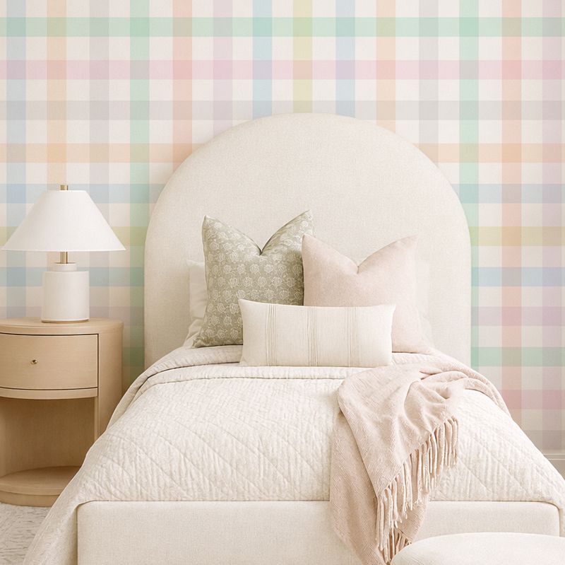 Pastel Gingham Removable Wallpaper Pastel Gingham Removable Wallpaper