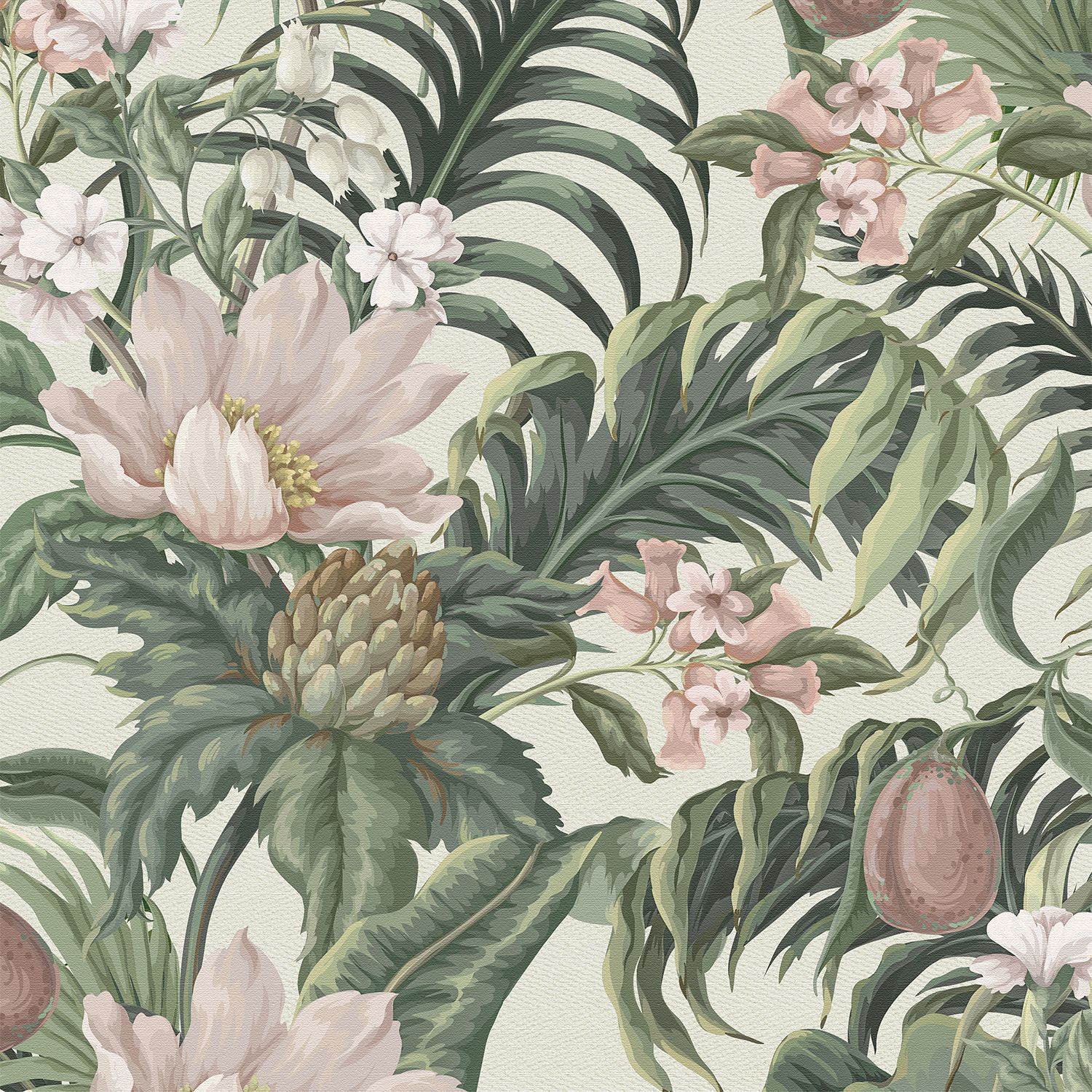 Moss &amp; Blush Arboretum Removable Wallpaper (colour options)
