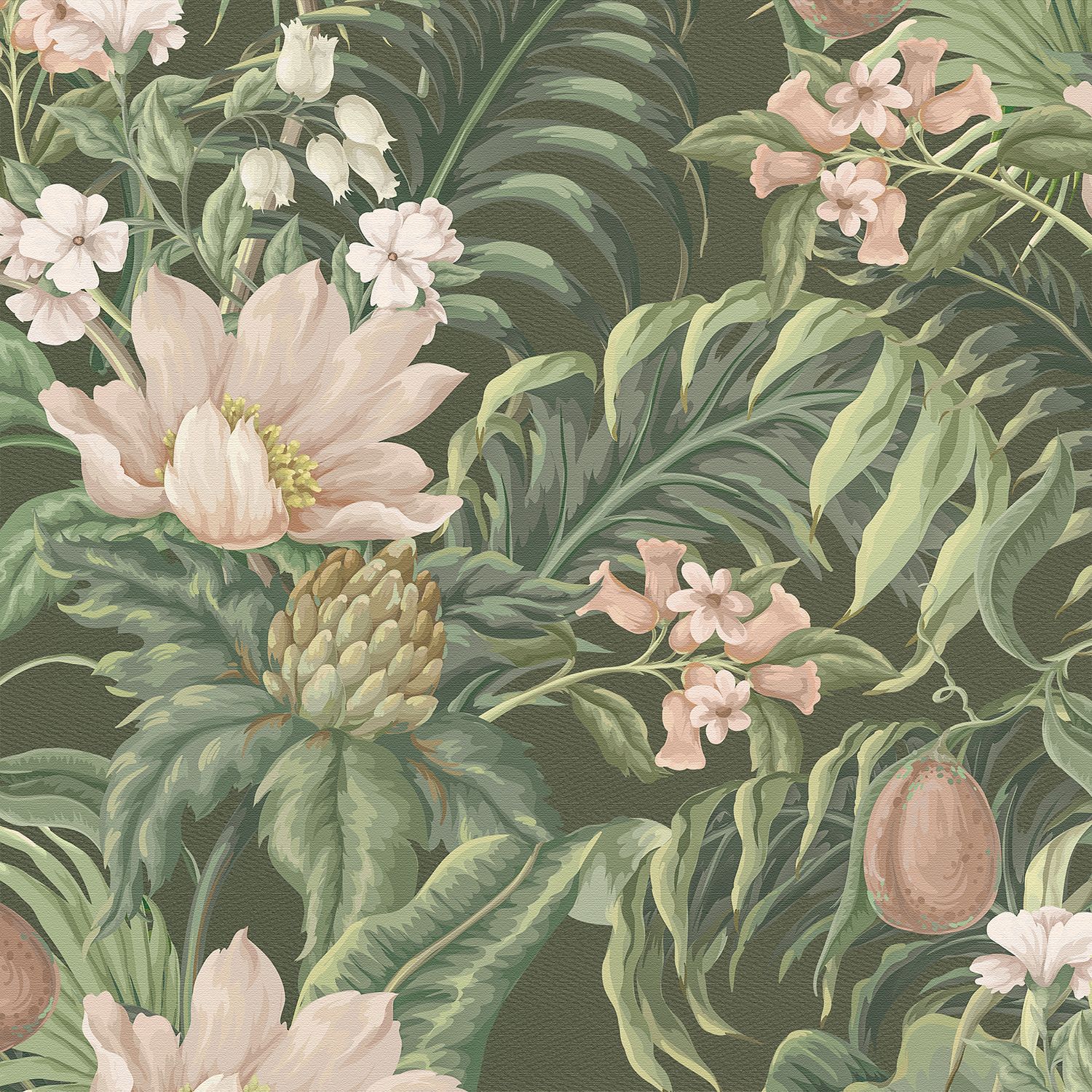 Moss &amp; Blush Arboretum Removable Wallpaper (colour options)