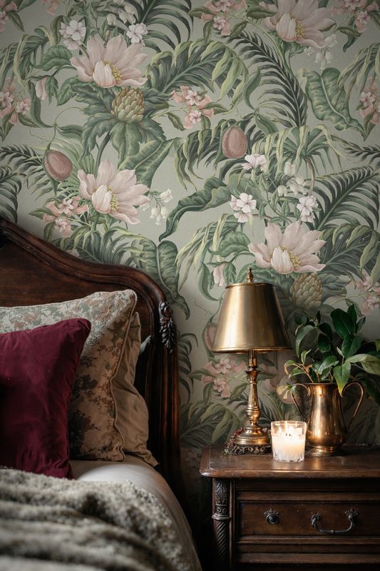 Moss &amp; Blush Arboretum Removable Wallpaper (colour options)