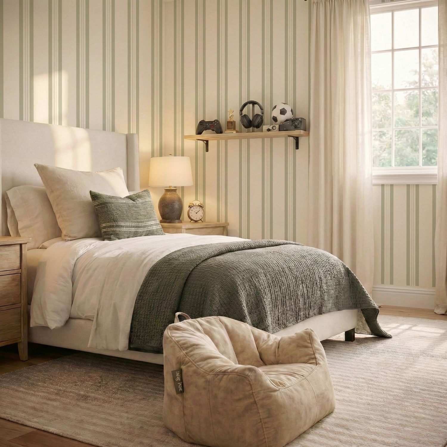 Pinline Stripes Removable Wallpaper (colour options)