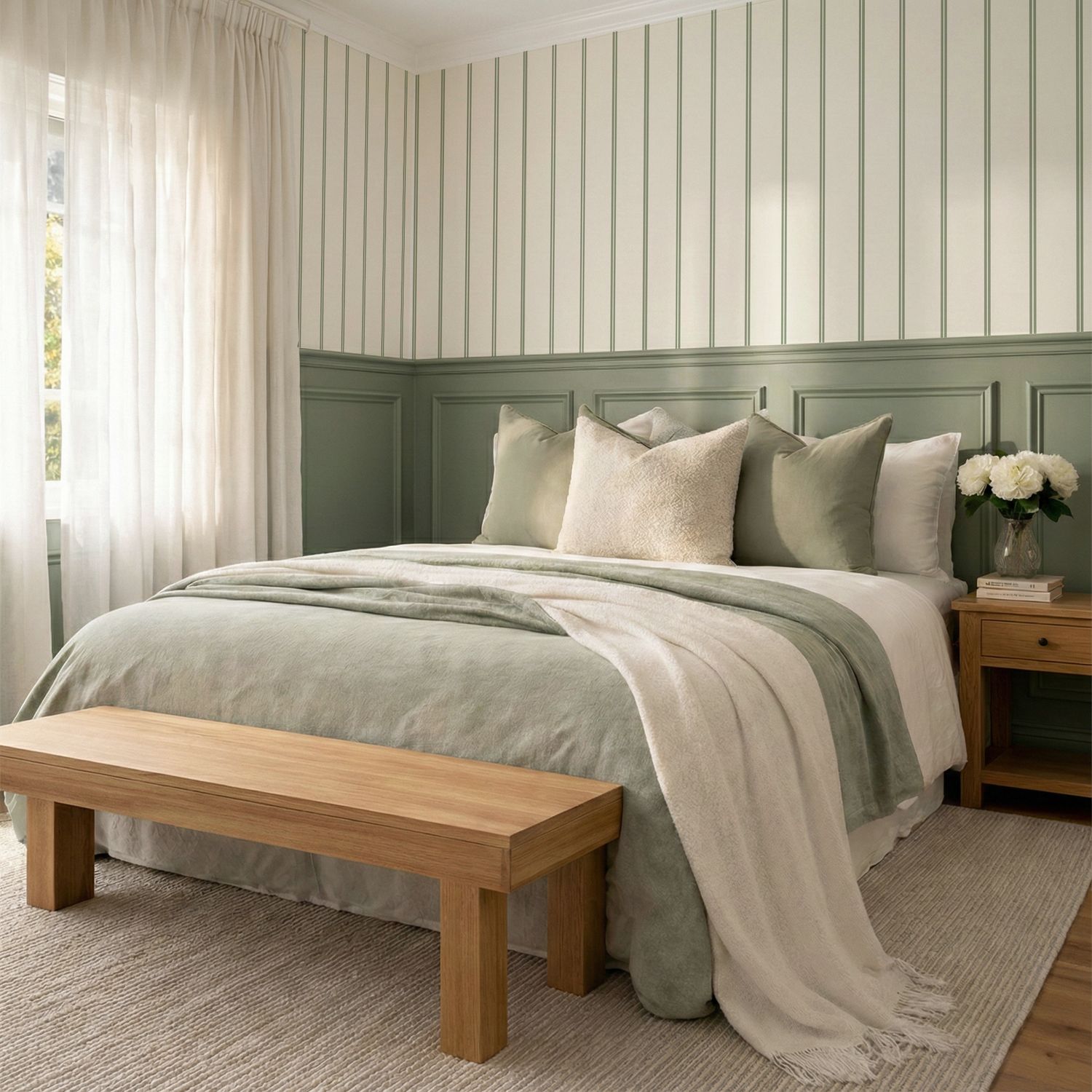 Double Stringer Stripes Removable Wallpaper (colour options)